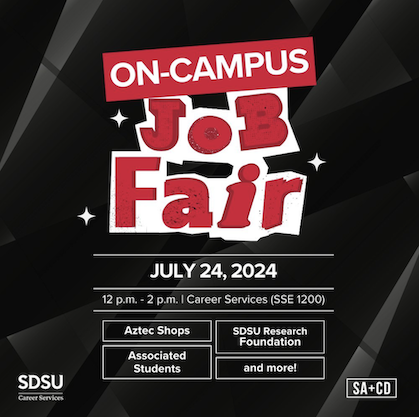 Career Services's Summer 2024 Job Fair Flyer